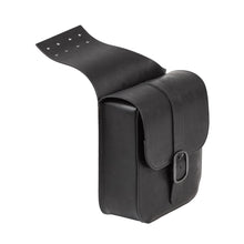 Load image into Gallery viewer, Ledrie HLZAD2-1016 Universal Saddlebag Set Throw Over Black 6.5 Litres - Genuine Real Leather
