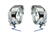 Load image into Gallery viewer, Chrome Visor 4 inch Spot Lights (Pair) Motorcycle Spotlights E-Mark - Drag Specialties 2001-0277_PAIR
