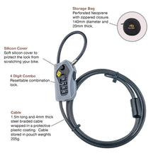 Load image into Gallery viewer, Protect Your Gear/Helmet with GEARLOK Steel Security Cable + Combination Lock - Rocky Creek 4403D
