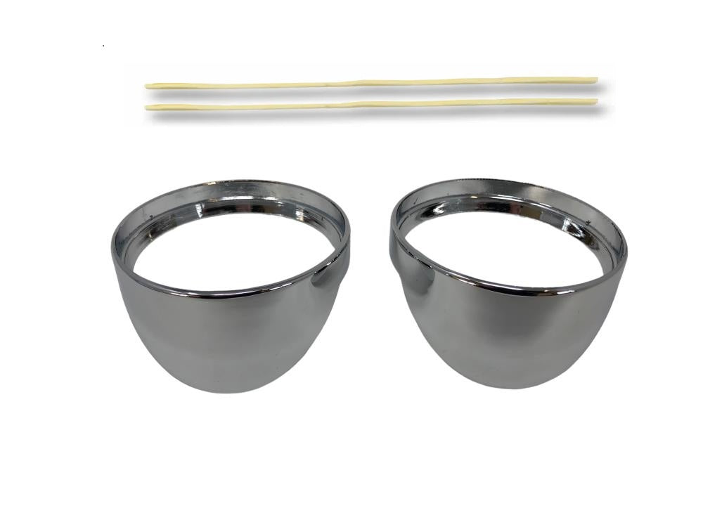 Turn Signal Visors (pair) Chrome for Honda VT/VTX Models - Highway Hawk H661-053