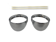 Turn Signal Visors (pair) Chrome for Honda VT/VTX Models - Highway Hawk H661-053