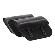 Ledrie HLZAD2-1041 Universal Saddlebag Set Rigid Black 14 Litres - Genuine Real Leather