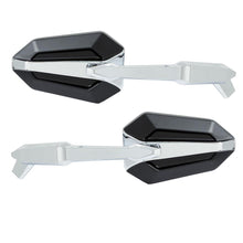Load image into Gallery viewer, Mirror Set "New Way Tec" E-Mark fits Metric Cruiser/fits Harley-Davidson - Black &amp; Chrome - Highway Hawk H91-926BC
