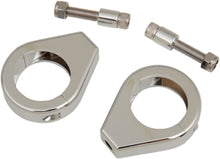 Load image into Gallery viewer, Fork Clamps for Harley-Davidson to Relocate Turn Signals/Indicators - 39mm, Chrome - Motorcycle Storehouse 980725
