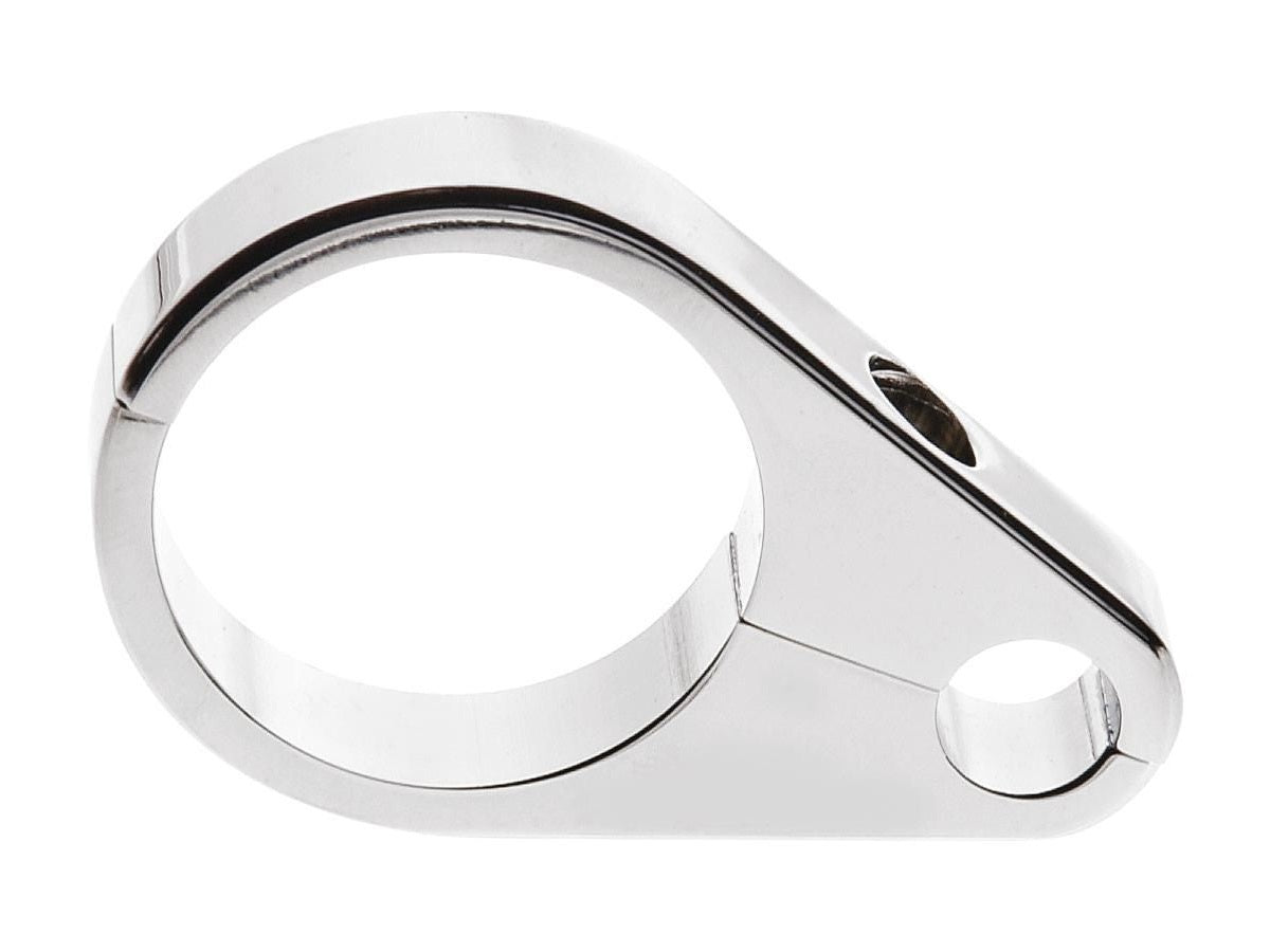 1-1/2 in. (38mm) Clutch/Throttle Cable Clamp Holder - Chrome - Drag Specialties 0502-0004
