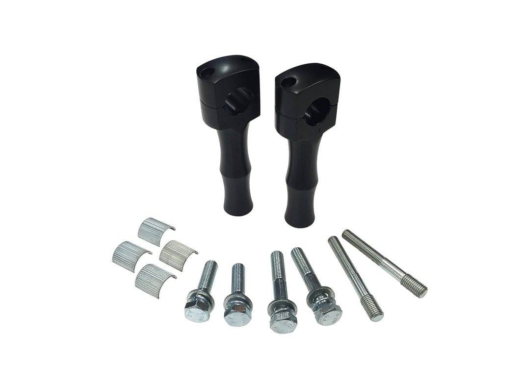 Handlebar Riser Clamps (pair) “Custom Style” fits 1 in. or 7/8 in. Handlebars – Choice of Heights/Colour – Motorrad Burchard MB03-1040