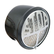 LED 'Stop' Rear Tail Light Replica Miller Style - White Lens Black Case