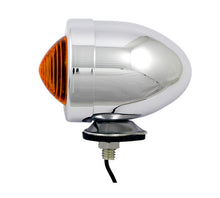 Load image into Gallery viewer, Chrome Amber Bullet Indicator/Turn Signal Marker Side Light Short Stem - Highway Hawk H68-4991
