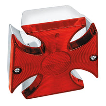 Load image into Gallery viewer, Maltese Iron Cross Custom Rear Brake/Tail Light for Chopper Motorcycle/Trike, Chrome - Motorcycle Storehouse 518175
