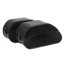 Load image into Gallery viewer, Ledrie HLZAD2-1043 Saddlebag Set Rigid Black 40 Litres fits Suzuki,Yamaha Cruisers Selected Models made from Genuine Real Leather
