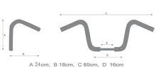 Load image into Gallery viewer, Bad Hawk Ape Hanger Handlebars 9" Dull Black - Highway Hawk H55-332B
