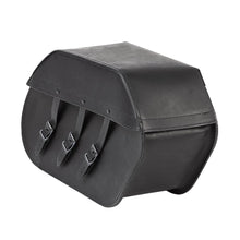 Load image into Gallery viewer, Ledrie HLZAD2-1027 Universal Saddlebag Set Rigid Black 20 Litres - Genuine Real Leather
