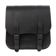 Ledrie HLZAD2-2025 Single Sided Leather Saddlebag Black 