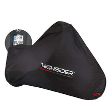 Load image into Gallery viewer, HIGHSIDER 380-219 Pro Outdoor Motorcycle Cover with Licence Plate Window - Black Size M: Length: 203 cm
