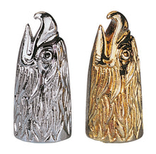 Load image into Gallery viewer, Gold Eagle Head Tyre Valve Dust Cap Covers (Pair) Motorcycle/Car/Trike, Aluminium - Zodiac 282006_PAIR
