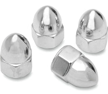 Load image into Gallery viewer, Chrome Acorn Nuts (Pair) fits 5/16 inch -24 UNF fits Harley-Davidson Mirrors (OEM 7331) - Drag Specialties DS190856
