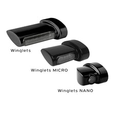 Load image into Gallery viewer, HeinzBikes HBWLN Winglets Nano Rear Turn Signal Indicators Black fit Harley Davidson (pair)
