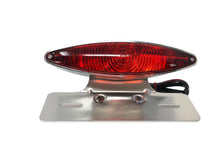 Load image into Gallery viewer, Tail Light Tech Glide / Snake Eye - Red Lens, Chrome - Highway Hawk H68-3362
