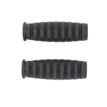 Load image into Gallery viewer, Motorcycle Hand Grips Street Black for 1 inch (25mm) Handlebars without Throttle Assembly - Highway Hawk H45-1200B
