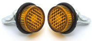 Pair (2) Reflectors, Reflective Mounting Bolts - Amber