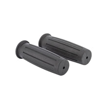 Load image into Gallery viewer, Motorcycle Hand Grips Vintage Black for 7/8 inch (22mm) Handlebars without Throttle Assembly - Highway Hawk H45-1203B
