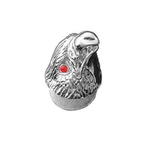 Load image into Gallery viewer, Eaglehead American Eagle Nut (1) Chrome, Red Eyes 1/4 inch -20 UNC Zodiac 011491
