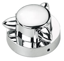 Load image into Gallery viewer, Pike Fuel Cap Cover 66mm Diameter, Chrome fits Harley pre-1974 Petrol Cap / Universal - Motorcycle Storehouse 516130
