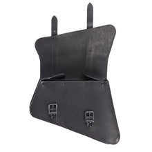 Load image into Gallery viewer, Ledrie HLZAD2-2023 Frame Bag Black 6.5 Litres fits Yamaha, Suzuki &amp; Harley Sportster made from Genuine Real Leather
