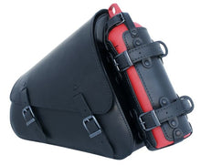 Load image into Gallery viewer, Ledrie HLZAD2-2021H Frame Bag Black with Bottle Holder fits Harley-Davidson Sportster - Genuine Real Leather
