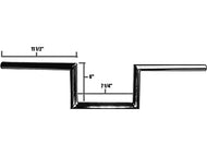 Jammer Z-Bar 1 inch Handlebars(Dimpled) 6 in. Rise fits Harley-Davidson/Custom - Custom Chrome 632329