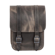 Ledrie HLZAD2-2034-2 Swingarm Bag Straight Brown fits Harley-Davidson Softail & Touring 2018 up - Genuine Real Leather