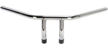 Load image into Gallery viewer, Handlebars 6 in. High T-Bar 1 in. (25mm) - Chrome with Wiring Dimples - EMGO 07-93421
