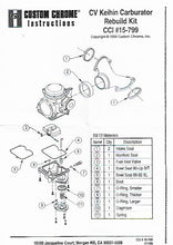 Load image into Gallery viewer, Keihin CV Carburetor Rebuild Repair Kit Gaskets for Harley-Davidson 1988-2006 - Custom Chrome 15799
