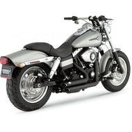 Vance & Hines Black Shortshots Staggered Exhaust 2006-2011 Dyna