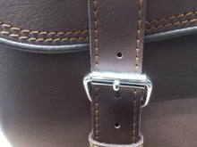 Load image into Gallery viewer, Single Sided Saddlebag (1) made of artificial leather, Large Size - Brown - Highway Hawk 02-2687
