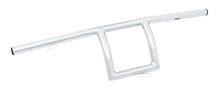 Load image into Gallery viewer, Square Chrome Motorcycle Handlebars 1 inch (25mm) Built In Risers - Highway Hawk H55-222
