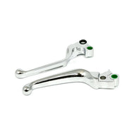 Chrome Lever Set Wide Blade Harley-Davidson Touring, Softail, Dyna, Sportster - Motorcycle Storehouse 913352