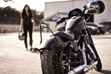 Load image into Gallery viewer, Burly Sissy Bar fits Harley-Davidson Sportster 2004-22, chrome or black, choice of heights
