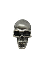 Load image into Gallery viewer, Cracked Skull Ornamental Statue for Fenders/Bonnet Mascot - Old Silver - Highway Hawk H02-086M
