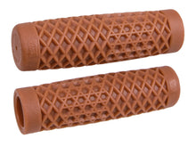 Load image into Gallery viewer, VANS B02VTGR Waffle Motorcycle Rubber Grips for 1 inch (25mm) Handlebars (Pair) Gum Rubber Brown
