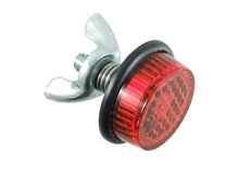 Load image into Gallery viewer, Licence/Number Plate Reflectors, Reflective Mounting Bolts Pair (2) - Red - Chris Products 19781
