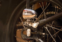Load image into Gallery viewer, Chrome Red Bullet Marker Side Light Motorcycle/Trike, Short Stem
