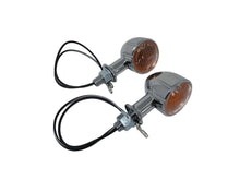 Load image into Gallery viewer, Turn Signal set (2 pieces) &quot;Tech Glide&quot; Turn Signal in Chrome, Short Stem - Highway Hawk H203-335
