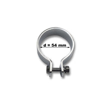 Load image into Gallery viewer, Chrome Exhaust O-Clamp Clip 2-1/8 in (54mm) Diameter for Motorcycle/Trike - Highway Hawk H65-553
