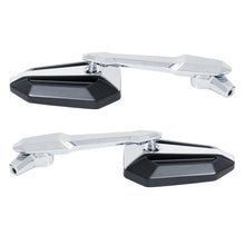 Load image into Gallery viewer, Mirror Set "New Way Tec" E-Mark fits Metric Cruiser/fits Harley-Davidson - Black &amp; Chrome - Highway Hawk H91-926BC
