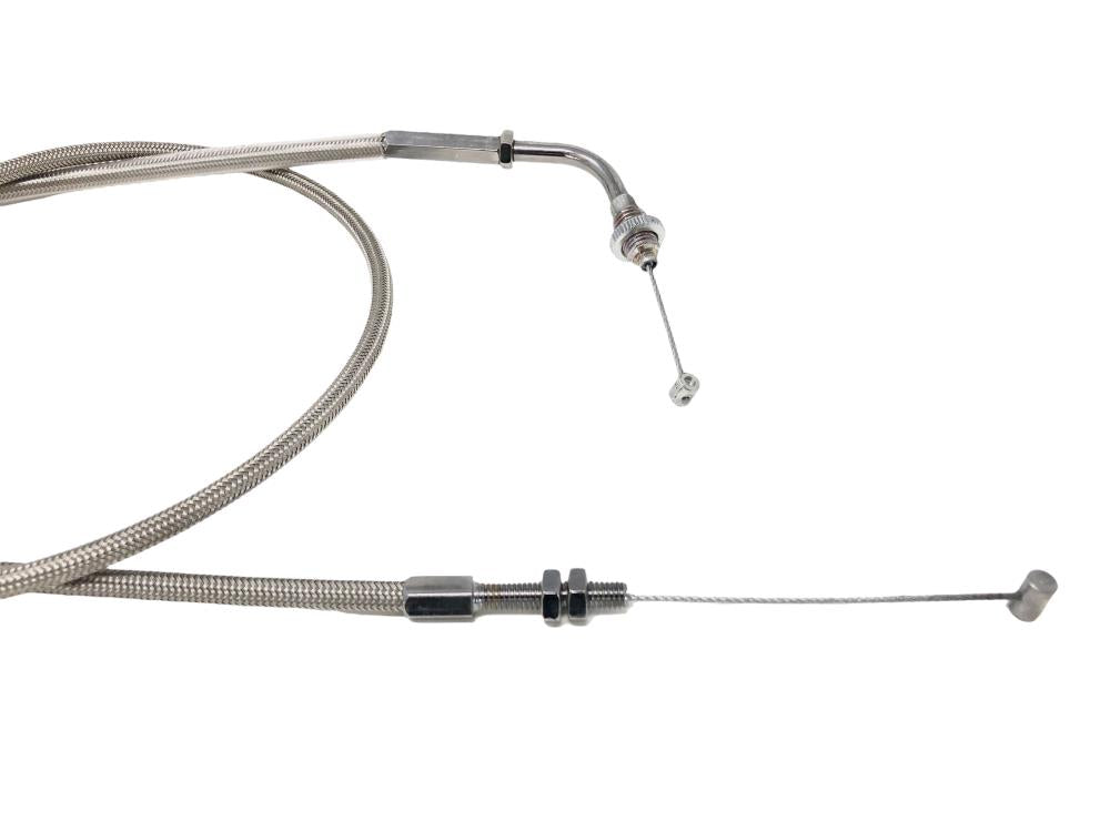 Load image into Gallery viewer, Braided Throttle Cable fits Honda VT750C2 Ace, VT750DC Black Widow Stock Length - Highway Hawk H20-0186
