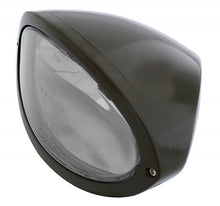 Load image into Gallery viewer, HIGHSIDER 223-064 Headlight &quot;IOWA&quot; Oval Bottom Mount Clear Lens - Black
