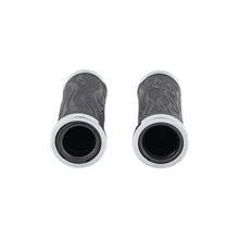 Load image into Gallery viewer, Flame Moulded Rubber 7/8 inch Grips with Chrome End Caps (Pair) - Highway Hawk H45-0136
