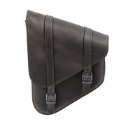 Ledrie HLZAD2-2009 Swingarm Bag Narrow Brown 6.5 Litres fits Suzuki & Yamaha Cruisers & H-D Softail to 2017 made from Genuine Real Leather