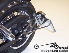 Load image into Gallery viewer, Side Mount Licence / Number Plate Holder for Harley-Davidson Dyna Street Bob 2006 up (1 inch axle) - Motorrad Burchard MB20-5066
